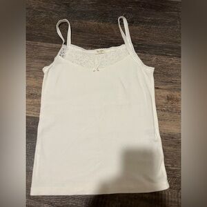 Brandy Melville White Lace Cami Top